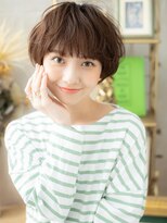 くせ毛風前下がり丸みショートマッシュパーマ20代30代40代