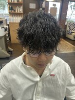 グラスヒビキ 波巻きパーマ