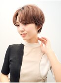 ショート/小顔/ニュアンスパーマ/黒髪/ネビージュ[原宿]
