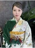成人式アレンジ、着付け