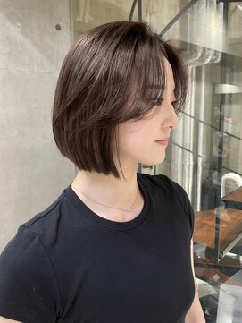 サイン 表参道(SIGN) 韓国ヘアグレージュカラーブリーチ無し髪質改善イヤリングカラー