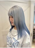髪質改善ハイトーンカラー×レイヤーカット