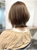 ＊肩上レイヤーボブ/くびれカット/シアーベージュカラー＊
