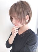 Say.ショートショートボブ丸みショートヘーゼルグレージュ表参道
