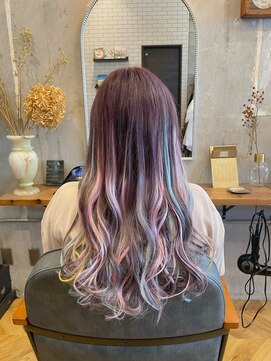 ラグシス ザ ヴィンテージ(LUXIS THE VINTAGE) 【シールエクステ】ユニコーングラデーション】