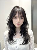 韓国ヘア/レイヤーカット/顔周り/Instagram @lucxia_tsubasa