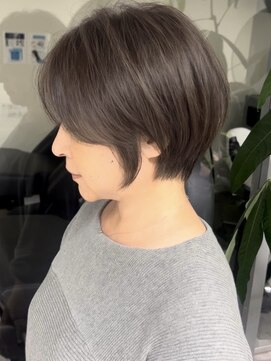 GBG 自由が丘 くびれショートボブ40代50代グレイカラー白髪染め白髪ぼかし