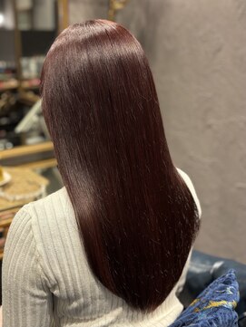 ブリーチなし暖色ヘア