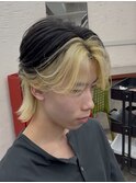 色落ちなしホワイトブロンドインナーカラー