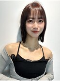 ぱっつんボブ切りっぱなしボブ結べるボブ前髪イメチェン髪質改善