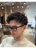 スパイキーショート1.11刈り上げセンターパート