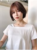 ミニボブ/小顔ショート/顔周りレイヤー/小顔ヘア/似合わせカット