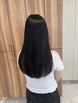 ガリカ 博多(Gallica) <ゲスト>縮毛矯正で黒髪ストレートロング