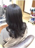 セミウェットウェーブ透け感立体感ゆるふわロングヘア