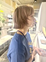 バロウ(BURROW) s9ハイトーンボブ/髪質改善/ケアブリーチ/うえみ寿々