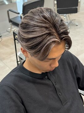 エルマーク 本山(L-MARK) ハイライト/センターパート/メッシュ/ダブルカラー/メンズ