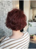 無造作ショートパーマ