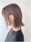 *ブリーチなしミルクティー×きりっぱなしボブ*