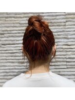 ビス リアン 川口店(Vis lien)&nbsp;オレンジカラー／切りっぱなし／ロブ/ケアブリーチ／大人可愛い