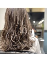 アッシュヘアー 西野店(ASH HAIR) ロブ×脱白髪染めシークレットハイライト