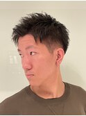無造作ショートアップバング