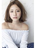 大人可愛い20代30代40代前下がりミディアムボブ丸みミディ浦和c7