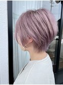 ショート×ピンクシルバー