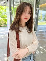 ラル 立川(lar)&nbsp;シアベージュセミディ_オリーブベージュレイヤーカット