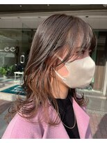 リー 尼崎(Lee)&nbsp;〈インナーカラー×ピンクベージュ〉