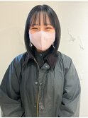 "久保田"まとまるボブ暗髪ボブ大人ボブ就活カラーぱつっと前髪