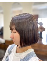 ナンバー ブラオ 名古屋栄(N° blao) ボブ ハイライト ケアブリーチ 髪質改善改善トリートメント