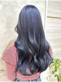 《ゆい》ブルーラベンダー/前髪/レイヤーロング/韓国