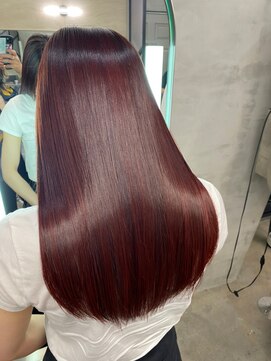 ジーナエス 札幌(Zina S) 黒髪/グレーベージュ/レイヤーロング/前髪パーマ/