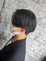 カルマパーマ/センターパート/アッシュブラック/ウルフ/新宿