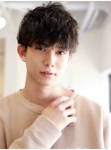 MEN'SHAIRアッシュブラックマッシュショートツーブロック