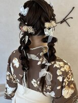 リンク(Link)&nbsp;ヘアセット/編み下ろし/編み下ろしアレンジ/ツイン編み下ろし