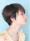 小顔美髪シアーカラーカールショートセミディ姫カット