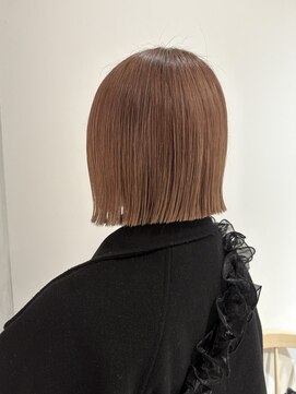 ヨーク(YOKE) 【YOKE】きりっぱなしボブ/ハイトーンボブ/ピンクベージュ