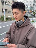 斜めバング/グレージュカラー/デザインカラー/シルキーベージュ