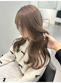 ミルクティーブラウン　くびれ巻き