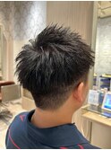 大人カッコイイ春メンズソフトツーブロックビジネス清潔感
