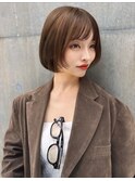 ☆秋にぴったり！韓国ムード漂う上品ボブ