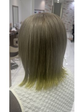 アッシュ 新杉田店(Ash) 裾カラー×黄緑カラー