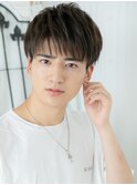20代30代爽やかナチュラルダウンバング学生メンズショートI草加