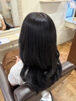 エクファ ヘア シェリル 草津 南草津店(ex-fa hair cherir)&nbsp;ミルクティーブロンド/ダークブルー/デジタルパーマ/南草津