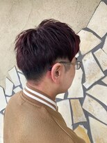 フェリーク ウジヤマダ(feerique UJIYAMADA)&nbsp;レッドカラー×ツーブロショート♪［メンズカット］
