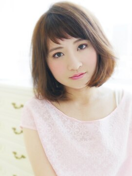 ヘア ジュレ ドゥ(hair jurer deux) 【ヘアジュレドゥ 花井】 ふわ甘めバング☆ミディアムボブ