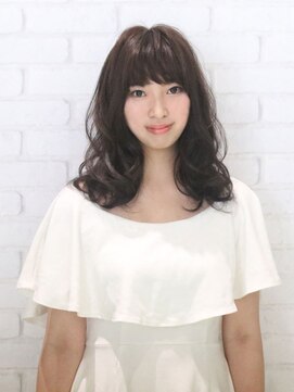 ヘナ ファクトリー 十条店 大人かわいい黒髪無造作ウェーブ