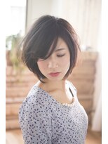 ヘアーミューズ リベロ(hair muse Livero) 【Livero】ふんわりショートボブ×黒髪 1