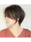 柔らかい大人丸みショートボブ